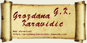 Grozdana Karavidić vizit kartica